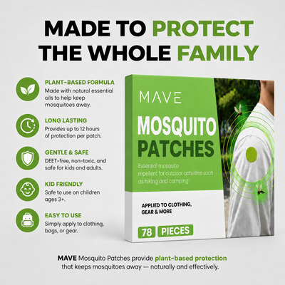The Easiest Way To Keep Mosquitoes Away - 78 Plant Based Patches.